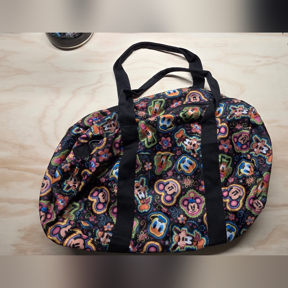 Disney Black and Pink Patterned Tote Bag